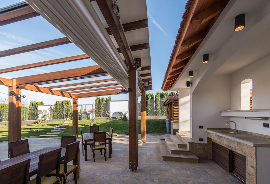 AWNING OVER PERGOLA