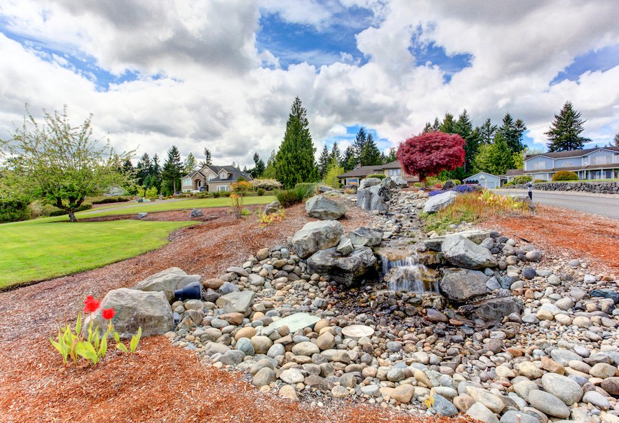 front yard fountain